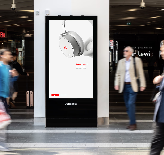 Brand campaign on a city display